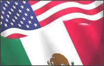 Banderas de Mexico y USA